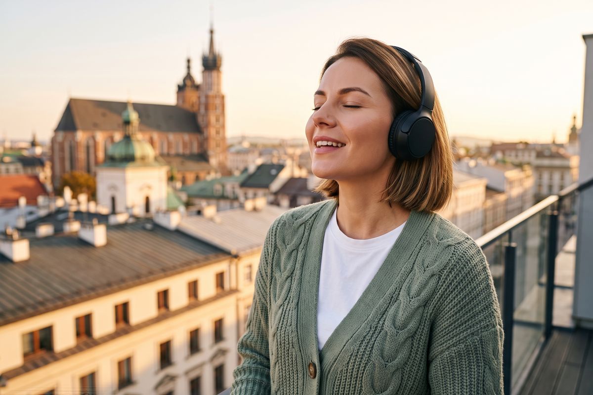 Były żałuje rozstania – nowa playlista tylko dla siebie Były żałuje rozstania, a ona słucha muzyki na balkonie nad dachami Krakowa