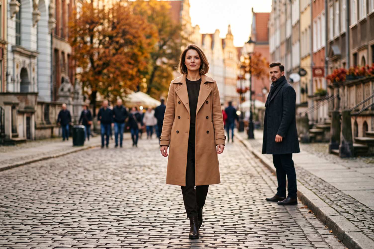 Czy mój były żałuje rozstania? Jak to rozpoznać? Były żałuje rozstania – kobieta idzie pewnie ulicą, a on stoi z tyłu i patrzy za nią